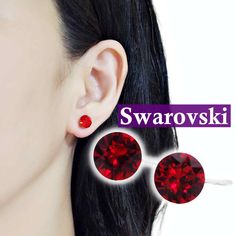 Details ◆Swarovski Crystal Color: Light Siam ◆Size of Crystals:① 8 mm ( 1/3 inches) Sold out ②6 mm ( 1/4 inches) ◆Weight: 1 g (0.035 oz) 【Description】 The light siam Swarovski crystal invisible clip-on earrings are a radiant and striking choice for jewelry. They feature a bold red Swarovski crystal that glows with a deep and vibrant light siam shade, adding a splash of color to any ensemble. The crystals are cut to maximize their fiery brilliance, ensuring that they catch the eye with every move Red Round Earrings With Sparkling Stones, Red Crystal Round Earrings, Non Pierced Earrings, Loop Earrings, Swarovski Crystal Earrings, Swarovski Earrings, Red Crystals, Pain Free, Earring Findings