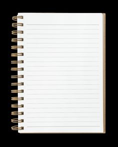 an open notebook on a black background