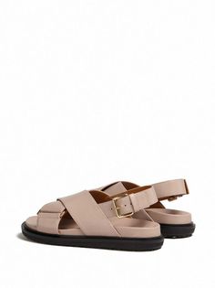 Marni Fussbet Leather Sandals - Farfetch Beige Slingback Sandals With Buckle And Round Toe, Beige Slingback Sandals With Buckle Closure And Round Toe, Modern Slingback Footbed Sandals With Buckle, Modern Slingback Footbed Sandals With Buckle Closure, Beige Leather Open Toe Slingback Sandals, Modern Beige Sandals With Buckle Closure, Workwear Sandals With Removable Insole And Single Toe Strap, Chic Leather Slingback Sandals With Cross Strap, Chic Leather Footbed Sandals With Heel Strap