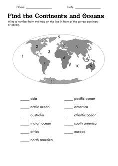 the world map with numbers and words to help students understand what they are doing in each country