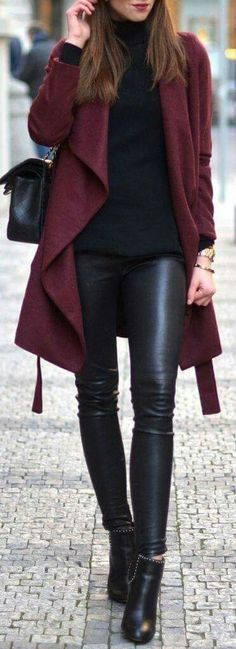 Find More at => http://feedproxy.google.com/~r/amazingoutfits/~3/c2TpDL71aDU/AmazingOutfits.page Chic Winter Outfits, Winter Outfits For Work, 가을 패션, Mode Style, Fall Winter Outfits, Outfits With Leggings