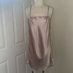 Naked Princess Ella Chemise Rose Gold 100% Silk Size:L Color:Rose Gold Add This To A Bundle With Other Pieces From My Closet & Make Me An Offer. Party Sleepwear Camisole With Delicate Straps, Sheer Feminine Camisole For Night Out, Feminine Sheer Camisole For Night Out, Feminine Camisole Slip Dress For Night Out, Feminine Party Sleepwear With Spaghetti Straps, Pink Camisole Slip Dress For Evening, Pink Satin Camisole For Night, Princess Nightgowns Silk, Date Night Camisole With Built-in Bra