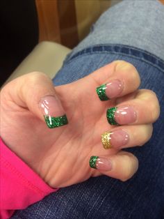 St. Patricks Day nails Nails Dip, Nails For Kids, Nails Polish, Dipped Nails, Simple Nail Designs