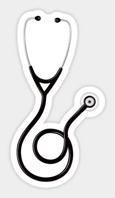 a stethoscope sticker on a white background