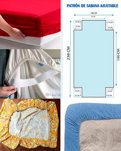 the instructions for how to make a bed with an attached mattress and pillow on it