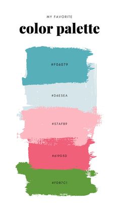 the color palette for my favorite paint