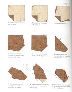 the instructions for how to make an origami paper airplane with pictures on it