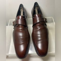 Salvatore Ferragamo Farley Buckle -Strap Dress Shoes Sz7.5 Made In Italy Good Condition Ferragamo Vintage Shoes, Salvatore Ferragamo Men, Salvatore Ferragamo Shoes, Ferragamo Shoes, Strap Dress, Slip Ons, Loafer Shoes, Salvatore Ferragamo, Dress Shoes