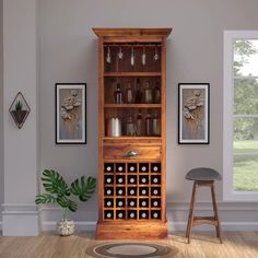 Size
L26" X W18" X D76"


Material
Solid Wood


Finish
Natural


Assembly Required
No


Condition
New


Customization
Available



Elevate your home with the sophisticated charm and functionality of the American Wine Bar Cabinet. Designed to blend seamlessly with any decor style, this bar cabinet is the perfect addition for wine enthusiasts who appreciate both form and function.
Material and Construction
Crafted from high-quality solid wood, the American Wine Bar Cabinet boasts a sturdy and dura Living Room Bar Cabinet, Tall Bar Cabinet, Wood Folding Chair, Wine Bar Cabinet, Efficient Storage, Solid Wood Sideboard, Living Room Bar, Bottle Storage, Wine Collection