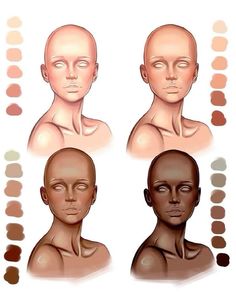 three different types of heads are shown in this image