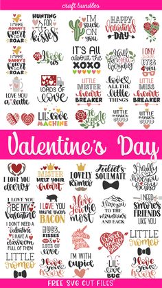 valentine's day svg cut files for silhouettes and cricut designs