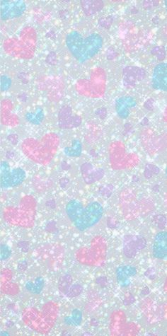 an abstract background with hearts in pastel colors