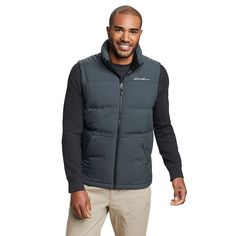 Stay warm and dry no matter what the weather throws your way with this Men's glacier peak vest from Eddie Bauer. Stay warm and dry no matter what the weather throws your way with this Men's glacier peak vest from Eddie Bauer. FEATURES High neckline Sleeveless Moisture-wicking 2 zip hand pockets LinedFIT & SIZING 28-in. length from shoulders to hem Heavyweight Zipper closureFABRIC & CARE 100% recycled polyester 100% recycled polyester Fill: Down Machine wash cold delicate ImportedSUSTAINABILITY F Big & Tall, No Matter What, This Man, High Neckline, Eddie Bauer, Stay Warm, Fabric Care, Moisture Wicking, Age Group