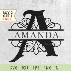 the monogrammed font and capital letters are available for purchase