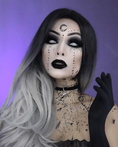 Scary Witch Makeup, Egyptian Makeup, Gyaru Makeup, Creepy Halloween Makeup, Halloween Makeup Pretty, Goth Hair, Witch Makeup, Masquerade Costumes, Make Up Inspo