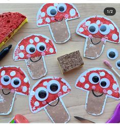 Fall Preschool Activities, Mushroom Crafts, Sensory Crafts, Kindergarden Activities, Fall Preschool, Alphabet Crafts, Pink Cheeks, Daycare Activities, Kitchen Sponge