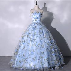 Find ideas๏ฟฝand inspiration for NEW Evening Formal Party Ball Gown Prom Bridesmaid Acting Host Dress SMFS100, Women's Dresses Prom Dresses Ball Gown Blue, Sweet 16 Dresses Blue, Long Sweet 16 Dresses, Blue Sweet 16, Floral Ball Gown, Marine Uniform, Lace Ball Gowns, Blue Party Dress, Blue Dress Formal