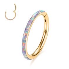 PRICES MAY VARY. ✿Adorn your piercing with our delicate 316L stainless steel hinged segmented seamless ring.This ring hinged clicker easy to put on and take off. ✿Thickness:20G (0.8mm);Inner Diameter:10mm;Color:Gold.Opal Color:Purple. ✿Sold Individually. ✿Perfect addition to the following piercings:Lip, Medusa, Monroe, Cartilage, Helix, Forward Helix, Lobe, Pinna, Rim Piercing, Tragus, Conch, Rook and more. ✿PACKAGE:Come with a Black Velvet Bag. Opal Cartilage Earring, Nose Ring Jewelry, Opal Nose Ring, Tragus Piercing Jewelry, Purple Opal, Nose Piercing Jewelry, Conch Earring, Septum Clicker, Septum Jewelry