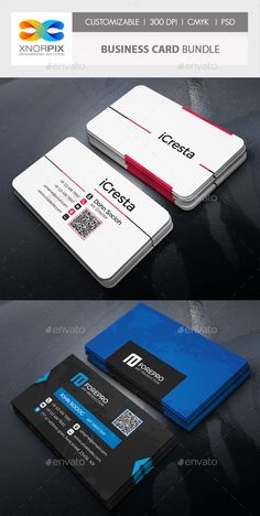 three different business cards mock up on top of each other, with the same color and size