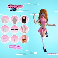 Petalo//Blossom//Bombon Outfit in Dress to Impress Dress To Impress Cherry Blossom, Cherry Blossoms Dress To Impress, Cherry Blossom Dress, The Powerpuff Girls, Outfits Dress, The Powerpuff, Girls Outfits, Powerpuff Girls, Cherry Blossoms