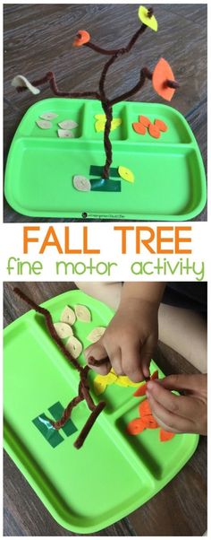 an easy fall tree fine motor activity for toddlers