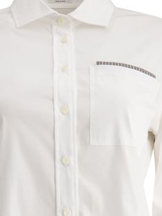 Classic White Shirt Tailored for Women Regular Fit with Long Sleeves Luxurious Blend of 72% Cotton, 23% Polyamide, 5% Elastane Perfect for Fall/Winter 2024 Collection Ideal for Both Casual and Formal Occasions Jewel Embroidery, White Poplin Shirt, Embroidery Sleeves, Classic White Shirt, Cotton Poplin Shirt, Evening Outfits, Tailored Shirts, Poplin Shirt, Emilio Pucci