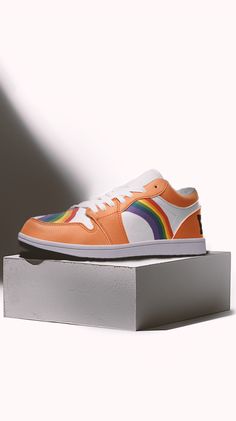 Introducing our Rainbow LGBT Pride Low Top BURNT ORANGE Leather Sneakers, inspired by the iconic NIKE Dunk style and designed for everyone to wear proudly. Crafted with premium BURNT ORANGE leather and featuring vibrant rainbow accents, these sneakers celebrate diversity and inclusivity in style. With their low-top design and unisex appeal, these sneakers offer both fashion and comfort for any occasion. The durable construction ensures long-lasting wear, while the cushioned insole provides all-day comfort. Whether you're hitting the streets or expressing pride at a pride event, these sneakers are the perfect choice to step out with confidence. - Premium BURNT ORANGE Leather Construction: Crafted with high-quality black leather for durability and style.- Vibrant Rainbow Accents: Featuring v Nike Dunk Style, Pride Event, Active Wear Dresses, Celebrate Diversity, Festival Gear, Pansexual Pride, Pride Outfit, Orange Leather, Lgbt Pride