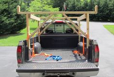 the back end of a truck with tools in it