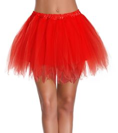 a women's red tutu skirt is shown