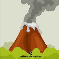 Active volcano vector image Landscape Vector, Active Volcano, Clip Arts, Free Clipart, Svg Free, Free Clip Art, Free Svg, Volcano, Free Vector Images