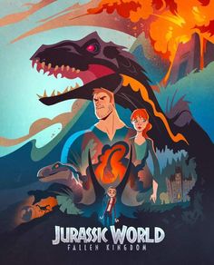 the movie poster for the upcoming film, jurasic world with an image of a man