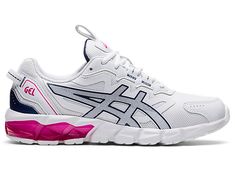 Advanced cushioning with street style aesthetics. 90 Shoes, Asics Gel Noosa, Style Aesthetics, Asics Gel Lyte Iii, Shoes Asics, Asics Women Gel, 3 Women, Pink Running Shoes, Closed Toe Shoes