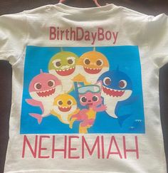 Customized baby shark birthday shirts Shirts are made out of cotton  Customizable birthday boy name and age Baby Shark Birthday Shirt, Shark Birthday Shirt, Baby Shark Birthday, Boy Name, Shark Birthday, Baby Shark, Birthday Boy, Boy Names, Birthday Shirt