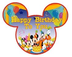 a mickey mouse happy birthday to you sign