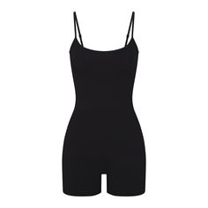 OUTDOOR CAMI ONESIE | ONYX Black Bodysuit With Shorts, Black Bodysuit Shorts, Black Shorts Bodysuit, Body Suit Shorts, One Piece Body Suit Outfit, Black Unitard, Bodycon Suit, Slim Bodysuit, Body Suits