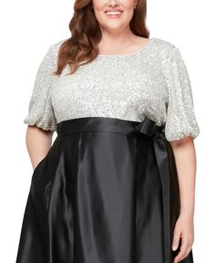 in stock Alex Evenings, Elbow Sleeve, Sequin Top, Boat Neck, Plus Size Dresses, Plus Size Outfits, Sequin, Pick Up, In Store