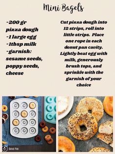 an image of doughnuts with instructions for making them