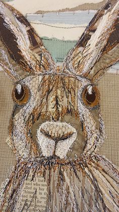 a close up of an animal made out of fabric