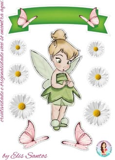 Fairy Cake Topper Printable Free, Tinkerbell Cake Topper Free Printable, Tinkerbell Cake Topper, Princess Theme Cake, Tinkerbell Party Theme, Free Coloring Pictures, Princess Sofia Party, Tinkerbell Cake, Graduation Crafts