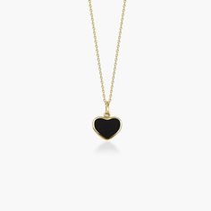 Our new dainty black heart pendants/necklaces. ★ Pendant/Necklace Features (You can order this design as only a pendant or as a necklace)• Gold Karat: 14K Solid Gold (All pieces are made with real 14k solid gold, and stamped for authenticity)• Available Gold Color: Yellow Gold (white gold, and rose gold are available upon request)• Heart Dimensions: 9.3 mm by 9.0 mm (without the bail)• Bail opening is 3.6 mm Small Heart Necklace, Tiny Heart Necklace, 20 Inch Necklace, 16 Inch Necklace, Necklaces Pendant, Heart Pendants, Pendants Necklaces, Gold Heart Necklace, Tiny Heart