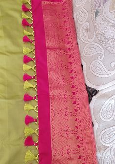 Saree Knots, Kuch Designs, Kuchulu Designs, Saree Latkan, Yellow Blouse Designs, Pallu Designs, Fancy Knots