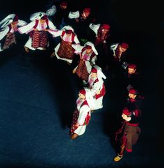 a group of figurines that are standing in the dark