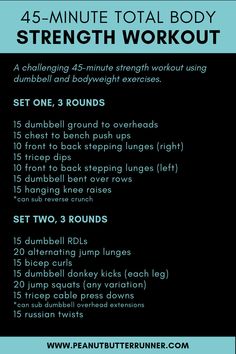 a poster with instructions on how to do a 5 - minute total body strength workout