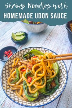 stir fry noodles with homemade udon sauce