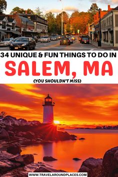 an image of a lighthouse with the text 3 unique and fun things to do in salem, ma you shouldn't miss