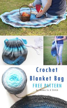 crochet blanket bag with free pattern and instructions to make it in a stitch