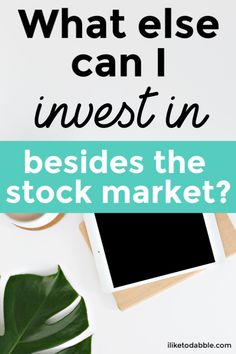 the words, what else can i invest in besides the stock market? on a white background