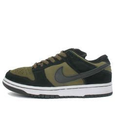 Nike Dunk Low Pro SB Skateboard 'Loden' Dark Loden/Black 304292-301 sneakmarks Urban Black Skate Shoes For Outdoor, Dunk Shoes, Jordan 11 Women, Vapour Max Nike, Nike Sb Dunk Low Pro, Nike Sacai, Low Air Jordan 1, Womens Air Jordans, Dunks Nike