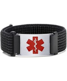 FREE ENGRAVING: Our medical alert bracelets support high contrast laser engraving, not printed, the engrave information will last many years & won't fade. Please click the yellow button “Customize Now” to complete your personalization. MATERIAL: High quality 316L Stainless Steel ID Tag(Replaceable) and Braided Nylon wristband. Hypoallergenic, Rust-proof and Non-fading. Lead&Nickel Free, highly polished, smooth surface, not easy to cut the skin. Both adults and kids can wear this m... Adjustable Durable Red Bracelets, Adjustable Black Rectangular Wristband, Black Adjustable Rectangular Wristband, Adjustable Hypoallergenic Black Wristband, Emergency Bracelet, Wristband Design, Medical Id Bracelets, Medic Alert Bracelets, Medical Bracelet