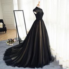 Wedding Dresses Champagne, Black Wedding Dress Gothic, Dresses Champagne, Sweep Train Wedding Dress, Wedding Dress Cap Sleeves, Gothic Wedding Dress, Wedding Dress Champagne, Cap Dress, Gothic Wedding